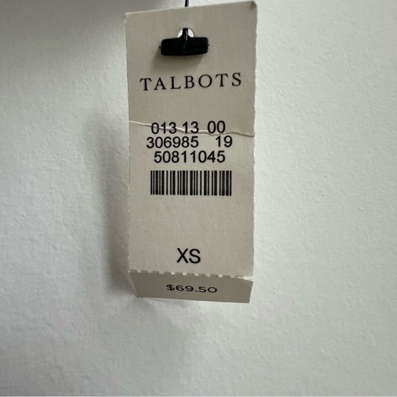 New Talbots Open Front Cardigan Olive Green Striped 3/4 Sleeve Drape Lightweight - Picture 5 of 10